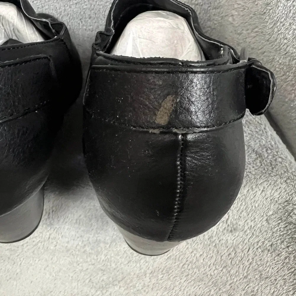 Kim Rogers Mazy Shootie Womens 10 Black Clog Shoes Leather‎ Ankle Boot